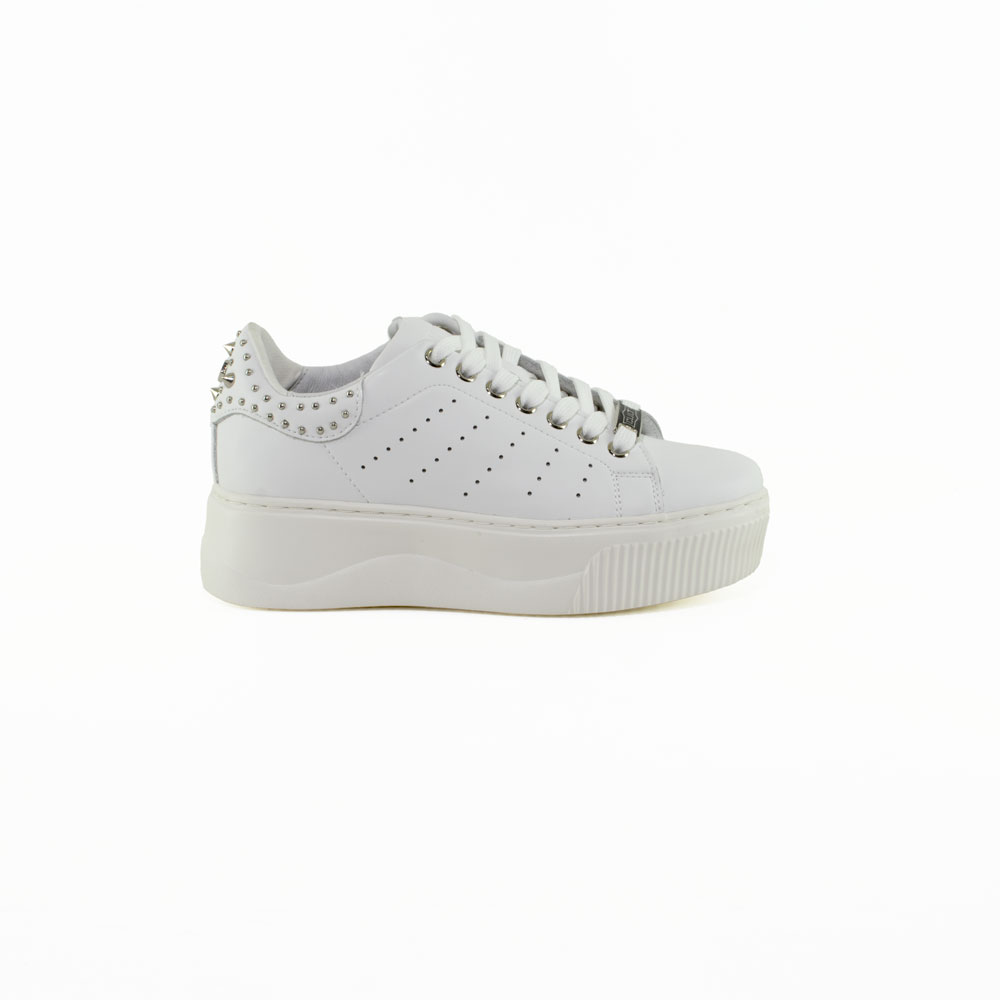 Cult sneakers con borchie Perry 4236 Bianco Pierrot Calzature