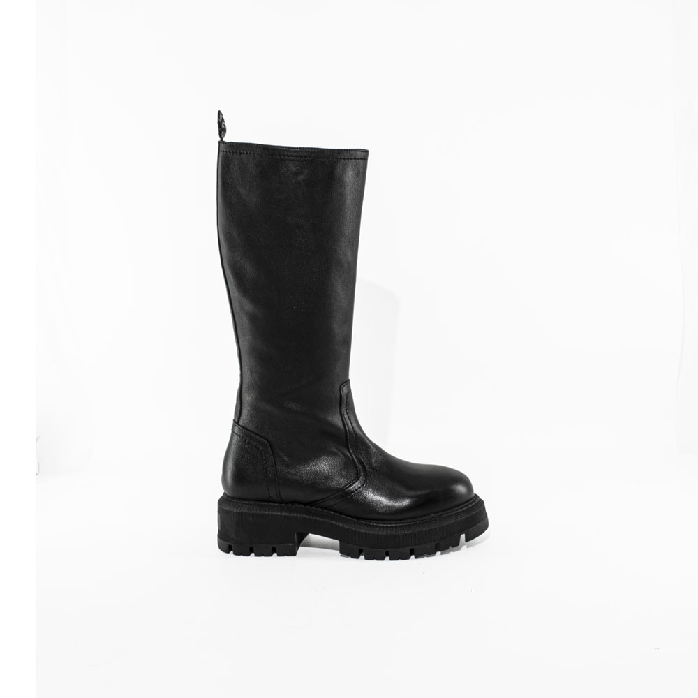 Bikkembergs stivali alti in pelle 25024 Nero Pierrot Calzature